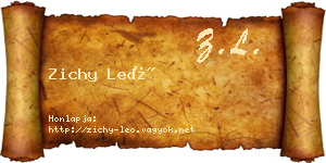 Zichy Leó névjegykártya